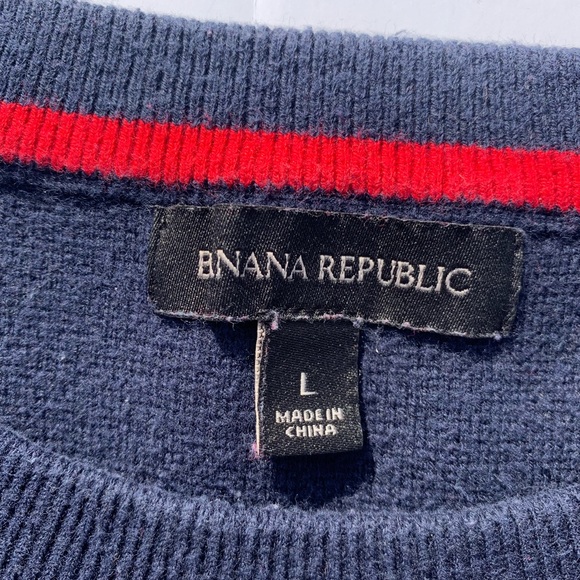 Banana Republic Striped Crewneck sz L - Picture 7 of 7